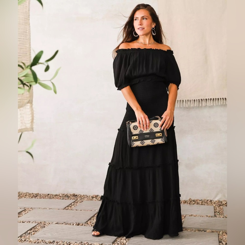 Crinkle Tiered Maxi Dress